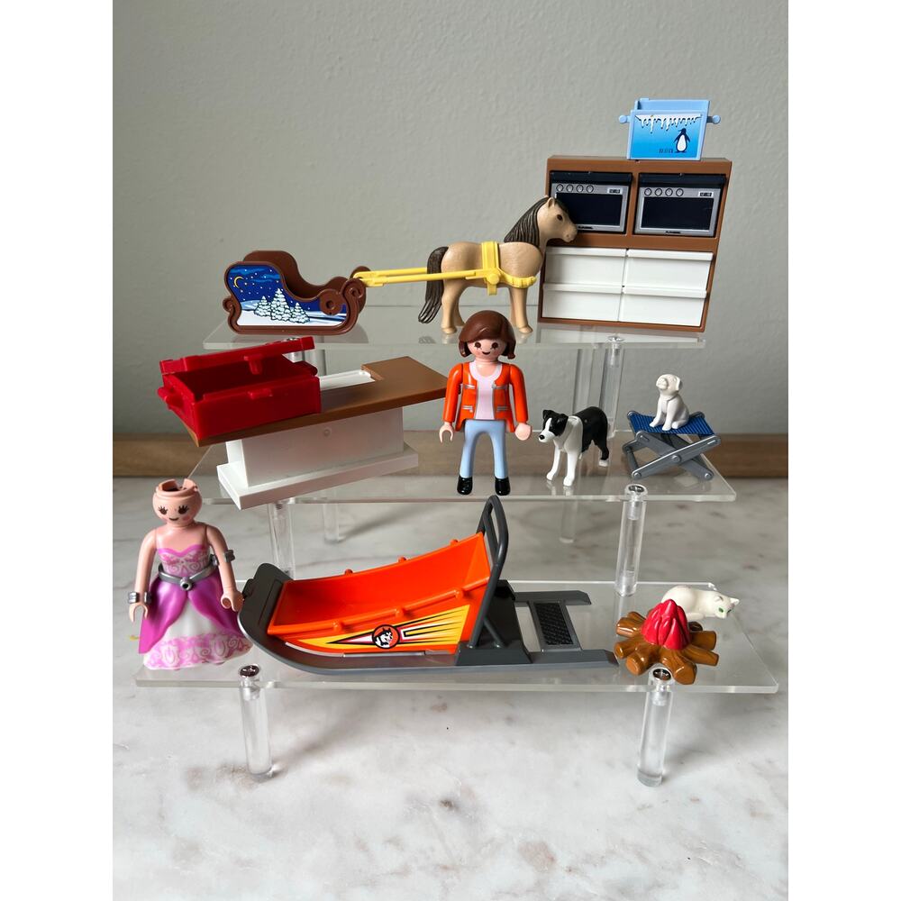 Playmobil Mixed Lot Kitchen, Christmas Horse and Sleigh Sled Pets Replacement